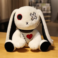 thumbnail image 2 of Crazy Rabbit Plush Bunny Toy Dreadful Bunny Stuffed Rabbit Animal Pillow, Birthday Gift,White, 2 of 5