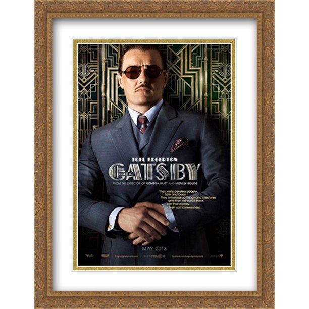 The Great Gatsby 28x36 Double Matted Large Large Gold Ornate Framed Movie Poster Art Print
