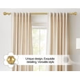 thumbnail image 3 of Barra de Cortina Ajustable KAMANINA 81-218 cm Oro Resistente, 3 of 9
