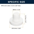 thumbnail image 3 of Unique Bargains 20 Pieces White Rubber Stopper, S9 Plug Holes for 8.5 -9mm/0.33 -0.35' Hole, 3 of 6