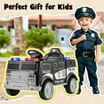 thumbnail image 4 of Gymax Kids Ride on Police Car w/ 3 Speeds Megaphone Music FM Radio Flashing Lights, 4 of 10