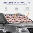 thumbnail image 4 of Balery 2 Piece Rose Flowers Car Windshield Sun Shade|Foldable Front Windshield Shade for Car Front Window for Most Sedans SUV Truck-, 4 of 7