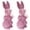 Pink, variant on 2PCS Easter Decoration Sparkling Foam Bunny Figurine with Bow tie 8.6" Glitter Rabbit Tabletop Ornament for Easter Centerpieces Spring Home Office Table Decor