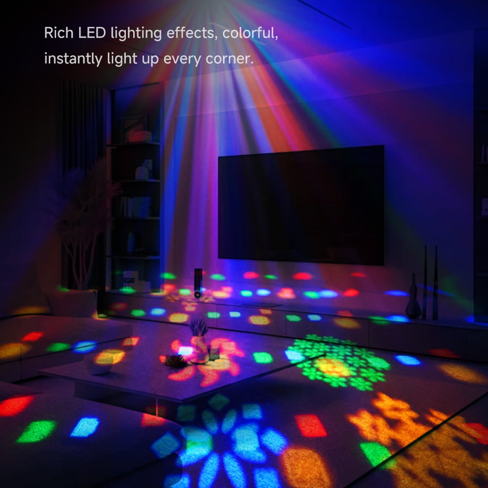 Party DJ Disco Light 3in1 projector Stage lighting remote control multi-mode voice control strobe effect projection light Family Party Bar Club KTV Karaoke Holiday Birthday Bash  atmosphere light