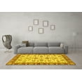 thumbnail image 3 of Ahgly Company Machine Washable Indoor Rectangle Oriental Yellow Traditional Area Rugs, 2' x 5', 3 of 4