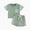Girls Outfit Sets01 Green, variant on Summer Toddler Girl Clothes 2t 3t 4t 5t Embroidered Baby Girl Outfit 2 Piece Doll Neck Striped Shirt Shorts Set Kaprioy Fourth of July Baby Girl Outfit