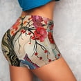 thumbnail image 4 of Balery Butterflies And Flowers Painting Pantalones cortos de entrenamiento estampados para mujer, sin costuras, ajustados, para gimnasio, yoga, correr, deportes, ejercicio activo, fitness.-Large, 4 of 8