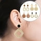 thumbnail image 3 of 4 pares de pendientes de ratán con tejido bohemio para mujeres y niñas. de color oscuro, 3 of 9
