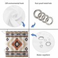 thumbnail image 5 of Orange Beige Boho Waterproof Fabric Shower Curtain,Vintage Ethnic Tribal Southwestern Waterproof Fabric Shower Curtain for Bathroom Curtains Bathtubs Shower Curtains with 12 Hooks Extra Long 72x84, 5 of 8