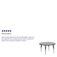 thumbnail image 2 of 42'' Round Grey Thermal Laminate Activity Table - Height Adjustable Short Legs, 2 of 4