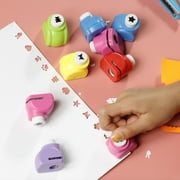 Incraftables Decorative Edge Craft Pattern Scissors 6pcs W/ Paper Hole Punches 10pcs & Craft Papers
