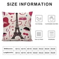 thumbnail image 5 of Throw Pillow Case Abstract for Girl Teenagers with Kiss Lips Patch Badges Paris Eiffel Tower Pillow Cushion Cover Square Pillowcase, 5 of 5