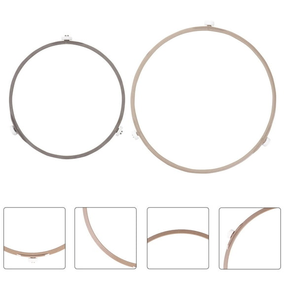 WEAVILUX Plastic Microwave Oven Turntable Ring High Temperature Resistant 2Set