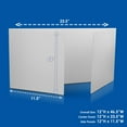 thumbnail image 2 of White Premium Corrugated Plastic Study Carrels - Pack Of 12, 2 of 3