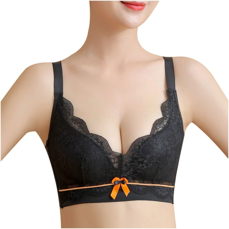 Kayannuo Bras For Women Christmas Clearance Women's Large Chest Without  Steel Ring Shows Small Comfort Gathering Sports Bra With Padded Underwear  Women's Bottoming Beauty Back Yoga Vest 