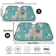 thumbnail image 3 of Haiem Teal Mama Llama Car Windshield Sun Shade - Blocks UV Rays Sun Visor Protector, Sunshade to Keep Your Vehicle Cool, Universal Fit SUV Van Sedan-, 3 of 7
