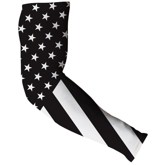Trader Bo's TB1133109 Black And White Us Flag Arm Sleeves