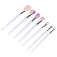 thumbnail image 4 of Brochas de maquillaje, cerdas suaves y coloridas, mango ergonómico, juego de brochas cosméticas para polvo suelto, sombra de ojos, rubor, 7 Uds., 4 of 14