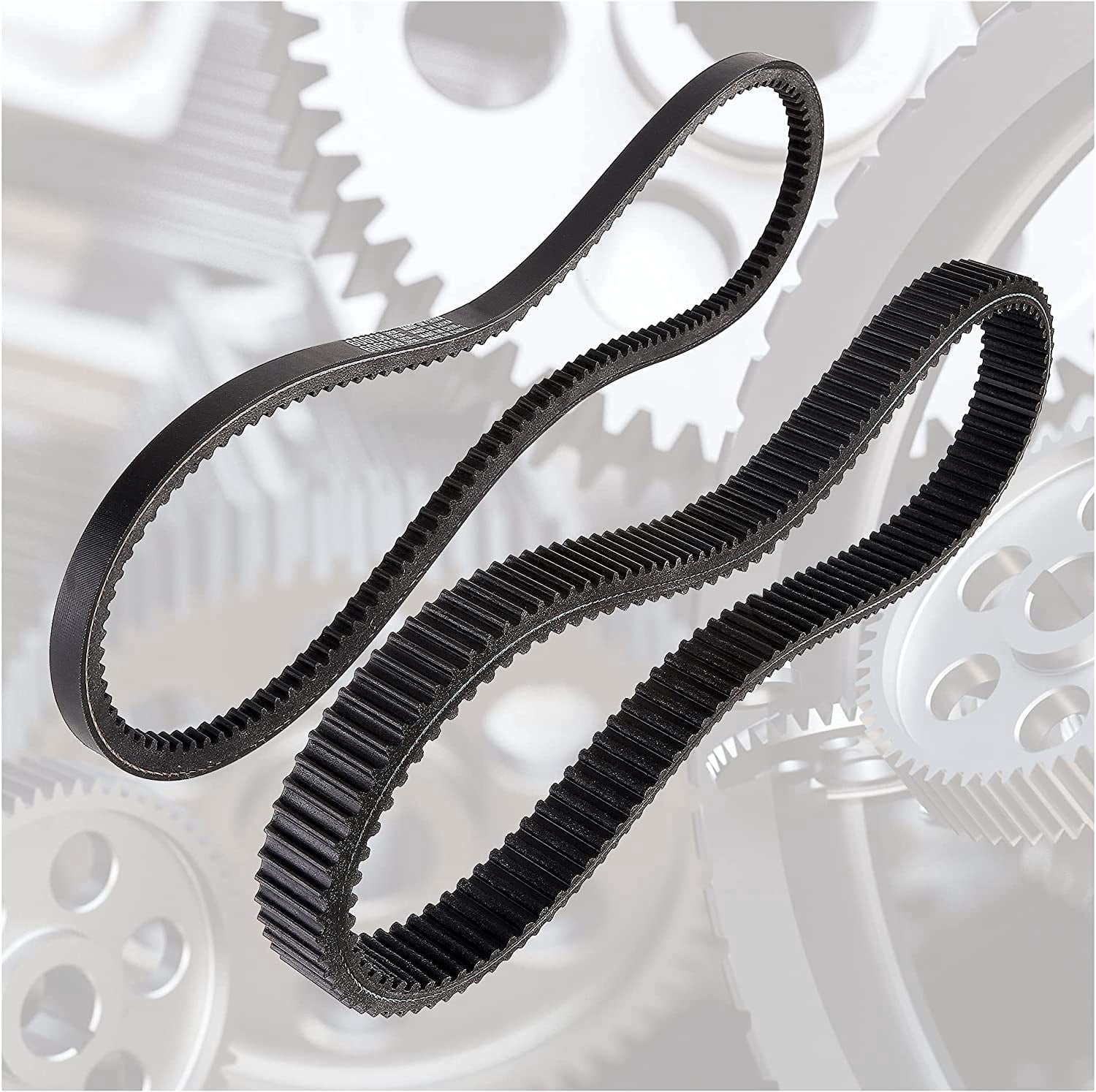10L0L Golf Cart Clutch Drive Belt with Starter Belt Set Fit EZGO RXV TXT  2008-2011 with 13 HP Kawasaki Engines,Replaces OEM# 606136 606138