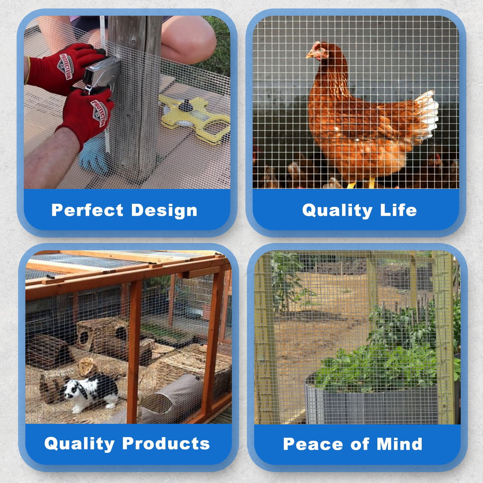 Hardware Cloth 1/2 in 60 in x 100 ft 19 Ga Chicken Wire Mesh Roll Galvanized Wire Mesh Roll Tree Guard Wire Fence