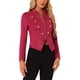 thumbnail image 4 of CHAQUETA CROP STEAMPUNK CON BOTONES DECORATIVOS VINTAGE PARA MUJERES CHIC INSPIRADA XL ROJA, 4 of 5