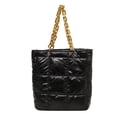 thumbnail image 1 of Bolso Hombro Con Cadena para Mujer Bolso Mano Acolchado Bolsos Compras (negro), 1 of 7