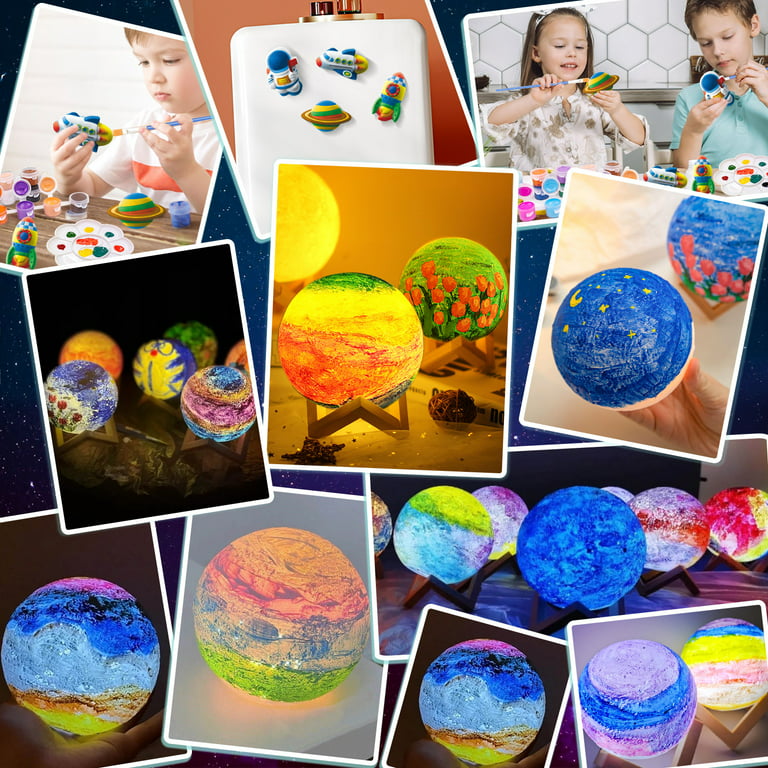  MDCGFOD Paint Your Own Moon Lamp Kit Arts and Crafts