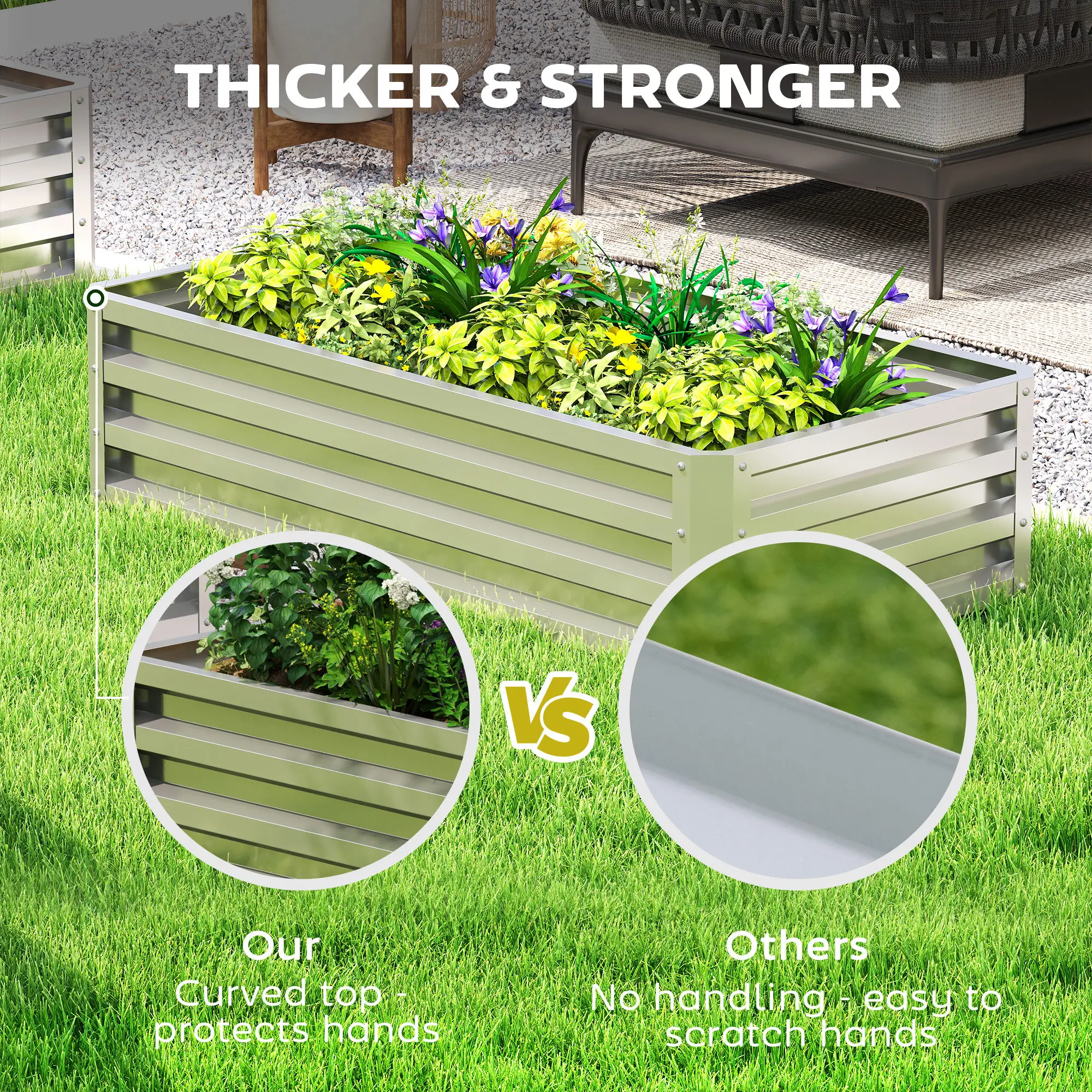 Raised Garden Bed with PE Greenhouse