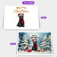 thumbnail image 2 of Merry Christmas Scottish Terrier Enjoys Woofmas Winter Xmas Holiday 7x5in Folded Greeting Card Scottie Dog Lover Gifts Single Note Card with Envelope - 02022, 2 of 5