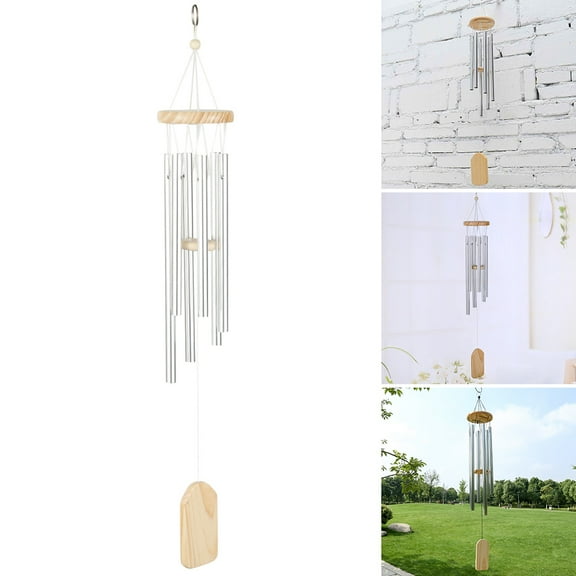 Large Wind Chimes Garden Chimes with 6 Aluminum Tuned Tubes,Retro Wind Chime Metal Wind Bell Lucky Wind Bell Memorial Wind Chimes Outdoor Hanging Ornament for Garden Patio Yard Balcony Decoration