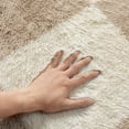 thumbnail image 3 of BERTHMEER 5'x8' Washable Shag Area Rugs for Living Room Bedroom Dinning Room Fluffy Checkered Soft Modern Plush Soft Rugs Carpets, Beige, 3 of 8