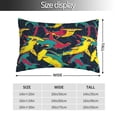 thumbnail image 2 of Fuzoiu Colorful Sharks Print Pillow Case with Hidden Zipper,Pillow Covers,Soft and Comfortable Pillowcase-14"x20", 2 of 6