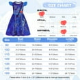 thumbnail image 4 of Benylion Descendants Costume Evie Dress for Girls Blue Flutter Sleeve Rocker Style Dresses Kids Halloween Birthday Party Cosplay Outfit for 9-10 Years, 4 of 6