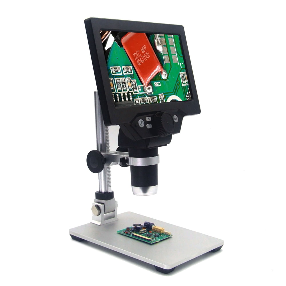 8LED White Lights Durable Digital USB Microscope Standard Instrument 25X-600X for Lab with Lifting Bracket 