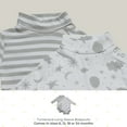 thumbnail image 6 of Spasilk Baby Boys’ Newborn Long Sleeve Turtleneck Bodysuits, 2 pack, 6-24 Months- Grey Celestial Bodysuits, 6 of 7