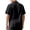 Black, variant on Men's Short Sleeve Shirt， Casual Button Down Shirt， Lightweight Polyester Shirt for Summer