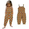thumbnail image 2 of Generic Clearance Kids Indoor Romper Toddler Baby Girl Halloween Prints Jumpsuit Sleeveless Pumpkin Romper Outfits Pant Clothes for Casual Fashion Lightweight (12-24 Months,Yellow), 2 of 4