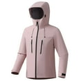 thumbnail image 2 of Sentmoon Waterproof Jacket with Hood All-Weather Windbreaker Jackets for Women Long Sleeve Solid Color with Zipper Rain Coats for Women for Hiking, Trekking & Daily Wear XL, 2 of 8