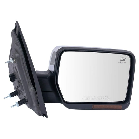 TRQ Mirror Power Heated Memory Turn Signal Puddle Light Chrome RH Passenger Side MRA08014 Fits select: 2007-2008 FORD F150, 2007-2008 LINCOLN MARK LT