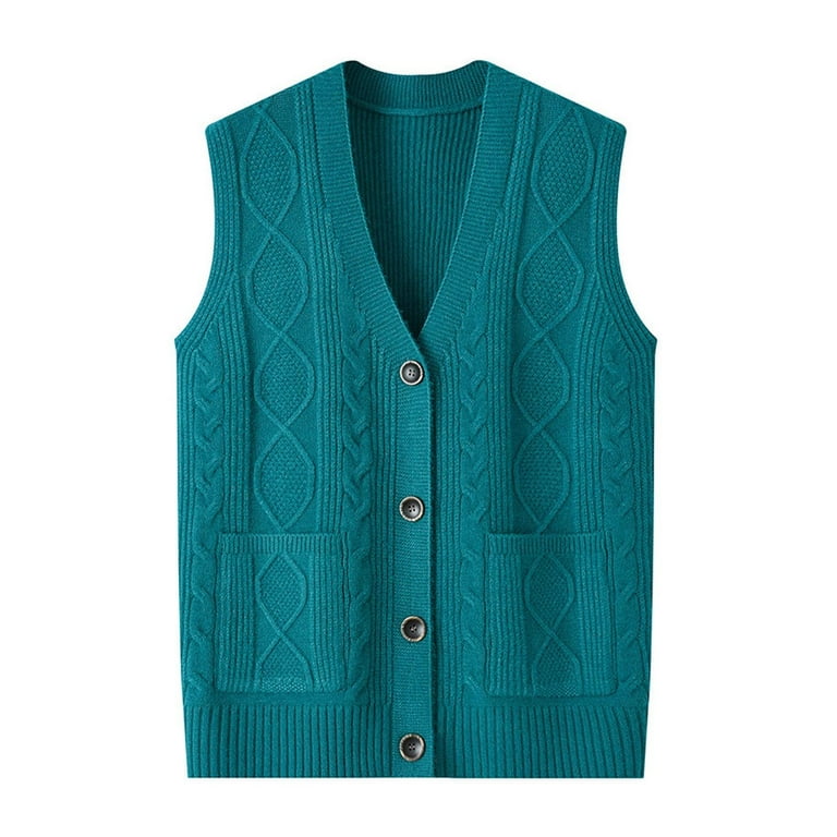 ZHENHONG Vest Sweater Women, Womens Knit Sweater Vest Solid