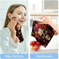 thumbnail image 7 of 4PCS Beautiful Flowers and Skull Towels Cotton Washcloths Set,Quick Drying & Absorbent Soft Bathroom Hand Towel Lightweight & Portable Fingertip Towel Decor Gift, 7 of 7