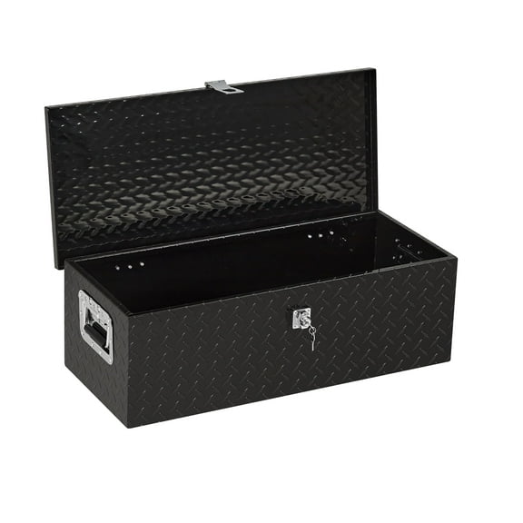 Truck Bed Tool Box, Heavy Duty Metal Tool Box Organizer, Trailer Box with Safe Hinge for Truck, Pickup, RV, Trailer