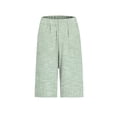 thumbnail image 4 of Pedal Pushers for Women Lightweight Summer Pull on Striped Linen Shorts High Waisted Linen Capri Pants Baggy Pinstripe Capris Dark Green 2XL, 4 of 4