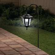 Solar Hanging Light, Black, LED, Water Resistant, 9 H x 5.5 W x 6.5 D, Path & Landscape Light