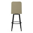thumbnail image 4 of Amisco Watson 26 In. Swivel Counter Stool - Beige Fabric / Black Metal, 4 of 9