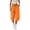 Orange, variant on Bloomae Womens Hiking Capri Pants Lightweight Quick Dry Casual Fall Adjustable Drawstring Elastic Waist Baggy Ruched Hem Cropped Trousers with Pockets