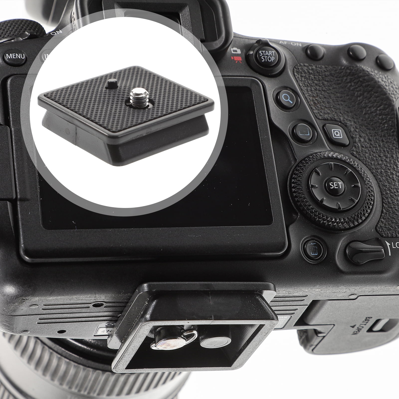Plaque De Fixation Rapide Pour Trépied - Adaptateur 1/4 Pouce, Surface Antidérapante, Compatible DSLR - 3