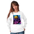 thumbnail image 4 of Vaporwave NASA Space Astronaut Unisex Plus Size Sweatshirt Brisco Brands 4X, 4 of 5