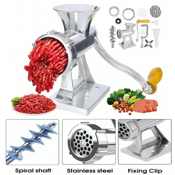 Small Heavy Duty Meat Grinder Mincer Stuffer Manual Sausage Filler Sauce Maker Machine