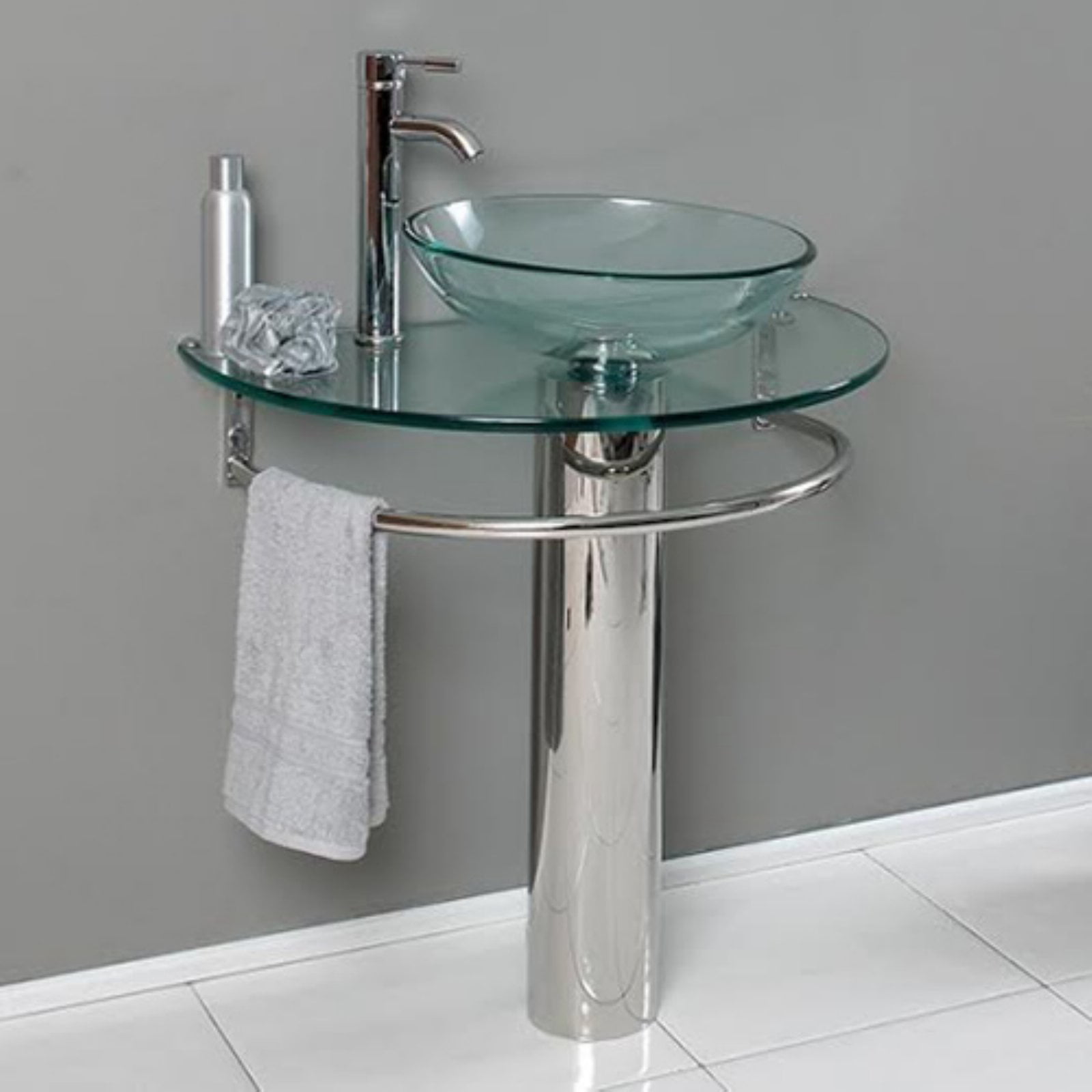 Belvedere 295 In Modern Single Bathroom Vanity With Glass Sink Walmartcom Walmartcom